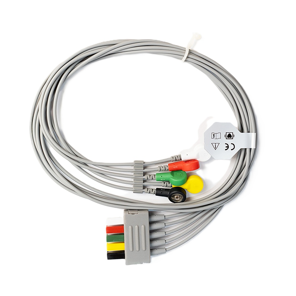 CABLE ECG, 5 HILOS, DEFIB, AHA/IEC, 3.4M, REUSABLE, SERIE X