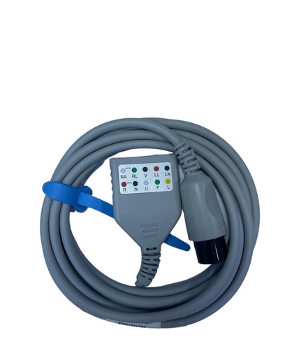 [2-004-00117] CABLE TRONCAL ECG, 5 HILOS, DEFIB, AHA/IEC, 5M, REUSABLE SERIE IM